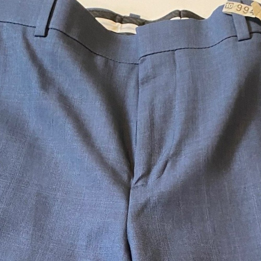 Perry Ellis Portfolio modern fit 34x32 blue w/ fine check dress pants